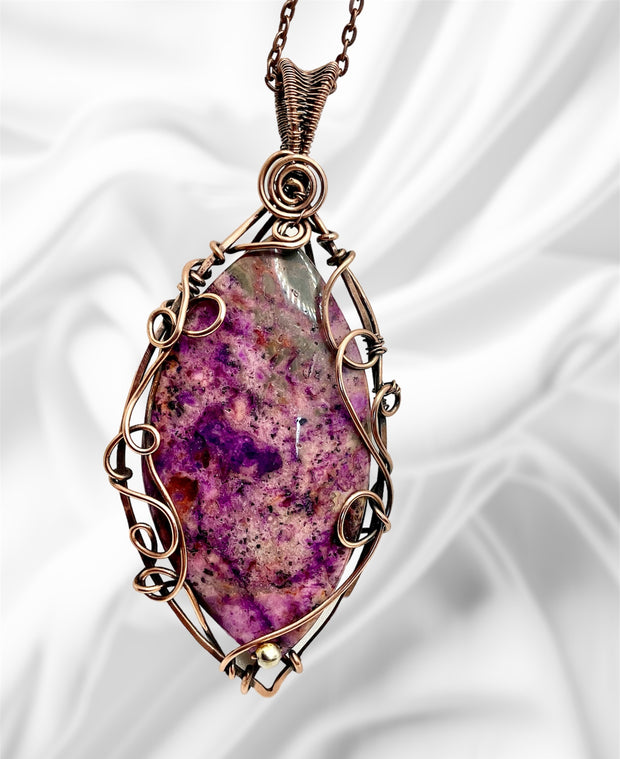 Sugilite Wire Wrapped Pendant