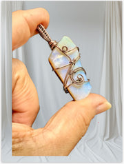 Boulder Opal Wire Wrapped Pendant