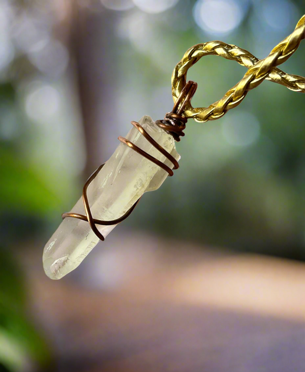 Clear Quartz Wire Wrapped Pendants