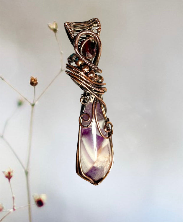 Chevron Amethyst Pendant