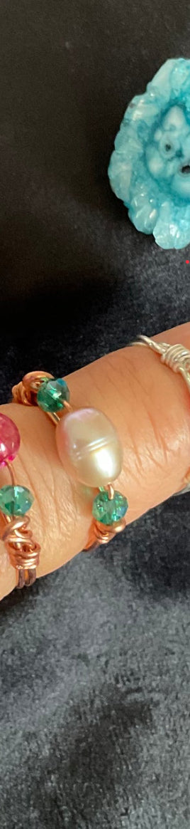 Wire Wrapped Gemstone Rings - Connie’s Crystals 