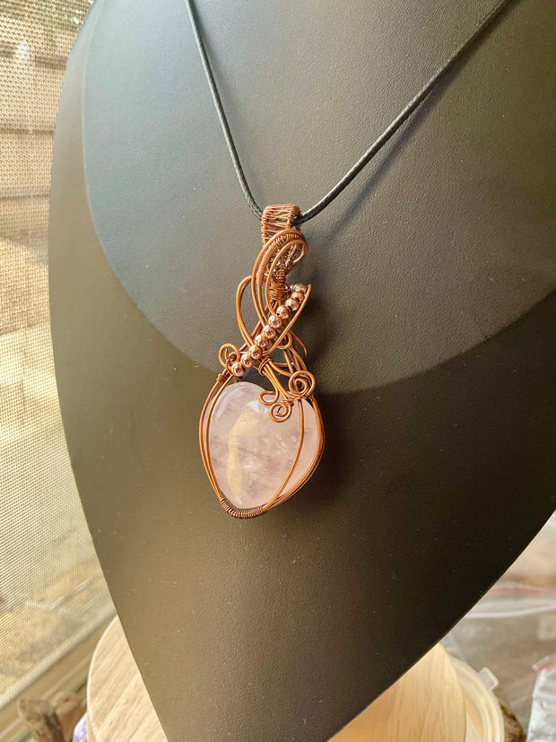 Rose Quartz Heart Pendant