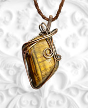 Golden Tiger Eye Large Wire Wrapped Pendant