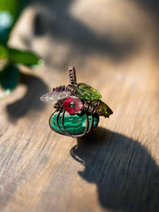 Malachite Pumpkin Pendant