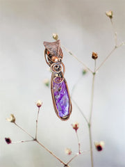 Charoite Wire Wrapped Pendant