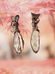 Danburite Wire Wrapped Pendants