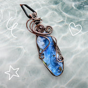 Boulder Opal Wire Wrapped Pendant