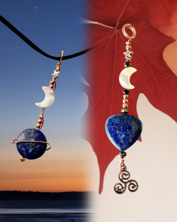 Lapis Lazuli Celestial Choker Pendants