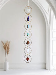 7 Chakra Raw Crystal Wall Hanging