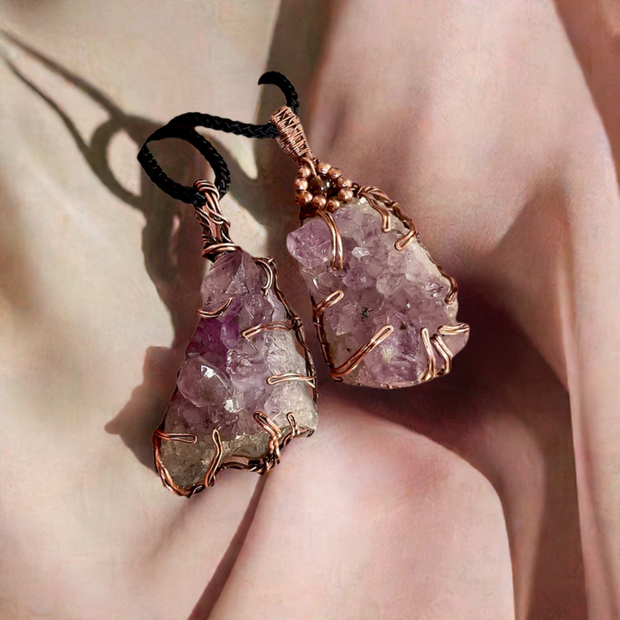 Amethyst Cluster Pendants