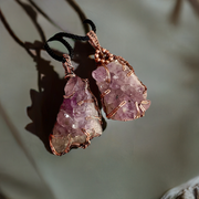 Amethyst Cluster Pendants