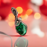 Malachite Wire Wrapped Pendant