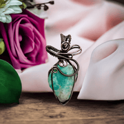 Amazonite Wire Wrapped Pendant