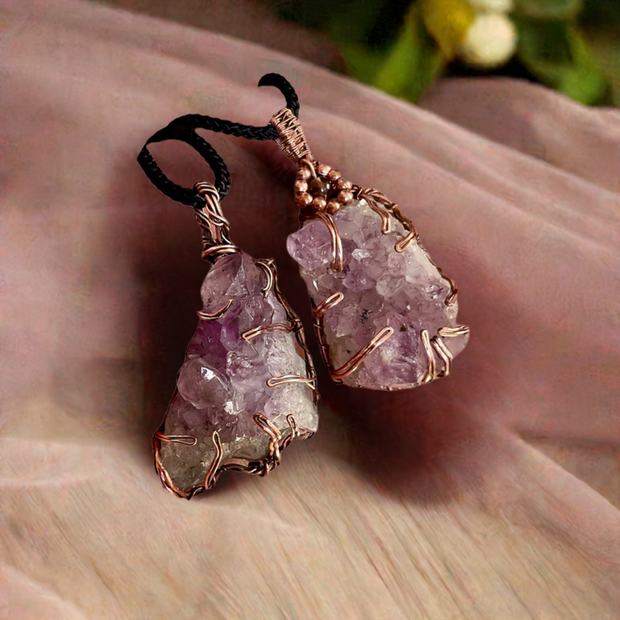 Amethyst Cluster Pendants