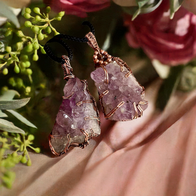 Amethyst Cluster Pendants