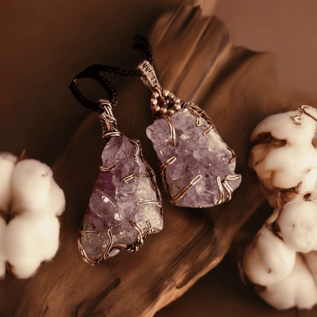 Amethyst Cluster Pendants