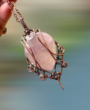 Rose Quartz Wire Wrapped Worry Stone