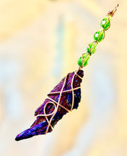 Black Kyanite Titanium Aura Witches Broomstick