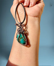 Chrysocolla Wire Wrapped Pendant