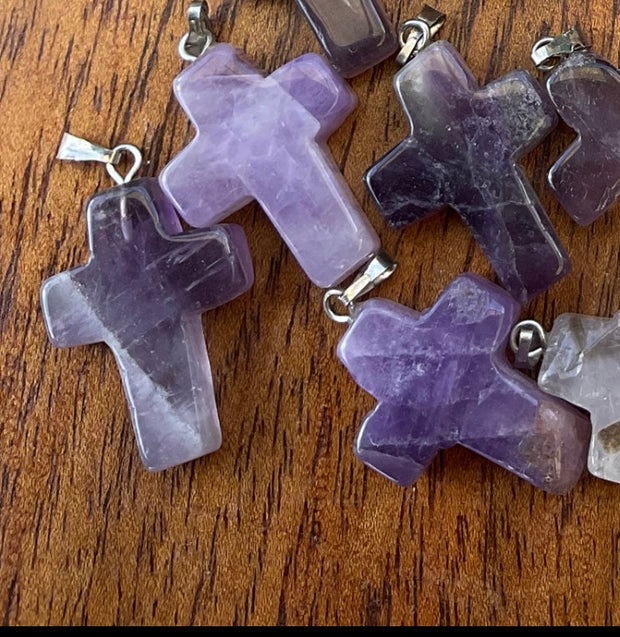 Mini Gemstone Cross Pendants - Connie’s Crystals 