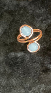 Wire Wrapped Gemstone Adjustable Rings - Connie’s Crystals 