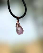 Amethyst Faceted Wire Wrapped Pendant