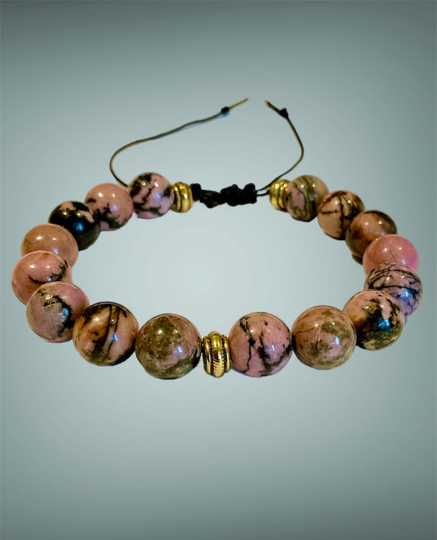 Rhodonite Gemstone Bracelet