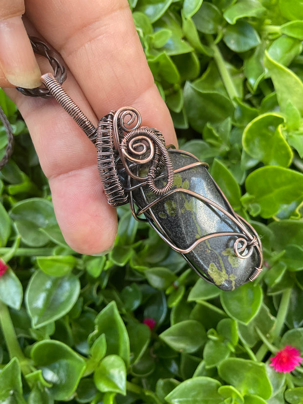 Kambaba Jasper Wire Wrapped Pendant