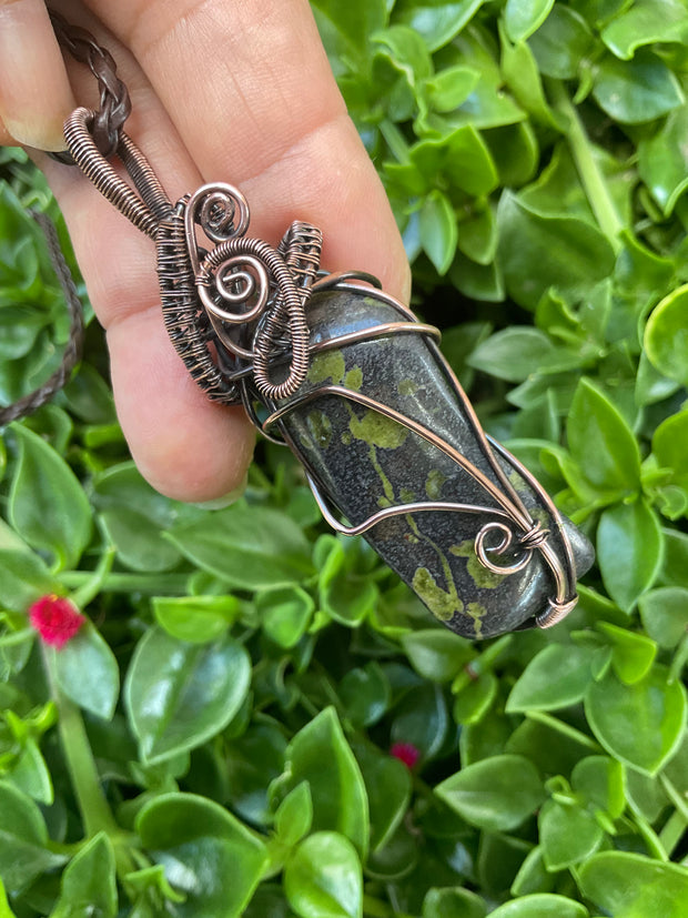 Kambaba Jasper Wire Wrapped Pendant