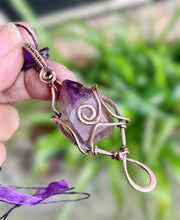 Large Amethyst Wire Wrapped Point Pendant