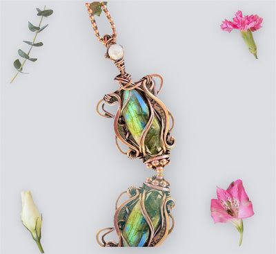 Labradorite Wire Wrapped Pendant - Connie’s Crystals 