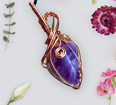 Amethyst Wire Wrapped Pendant