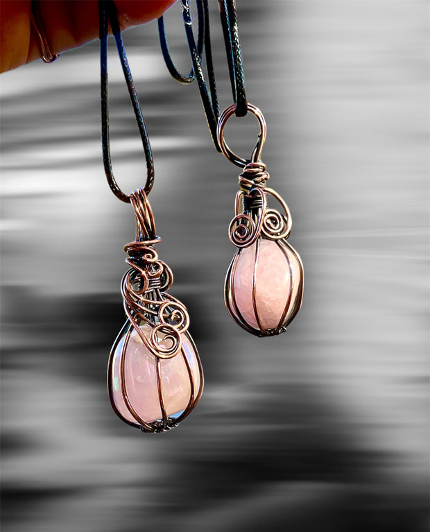 Rose Aura Quartz Pendant - Connie’s Crystals 