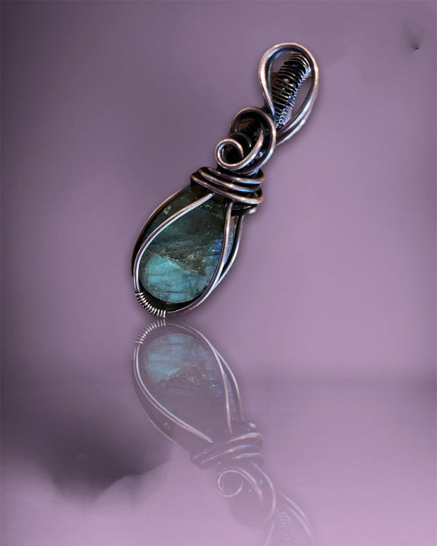 Wire Wrapped Labradorite Pendant - Connie’s Crystals 