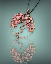 Rhodonite Tree of Life Pendant - Connie’s Crystals 