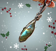 Labradorite Wire Wrapped Pendant - Connie’s Crystals 