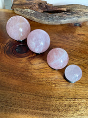 Rose Quartz Spheres - Connie’s Crystals 