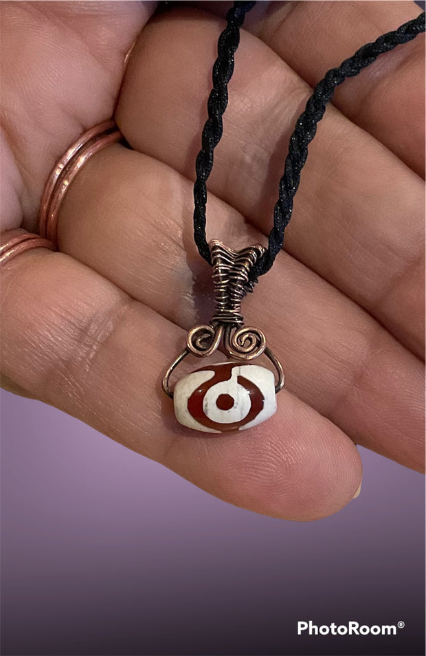 Evil Eye dZi Agate Pendant - Connie’s Crystals 