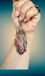 Druzy Geode Agate Slice Wire Wrapped Pendant - Connie’s Crystals 