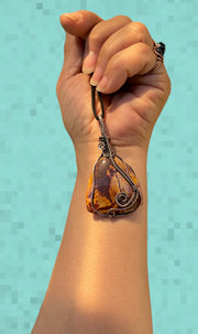 Mookaite Wire Wrapped Pendant - Connie’s Crystals 