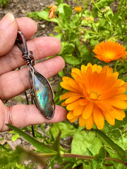 Labradorite Wire Wrapped Pendant - Connie’s Crystals 