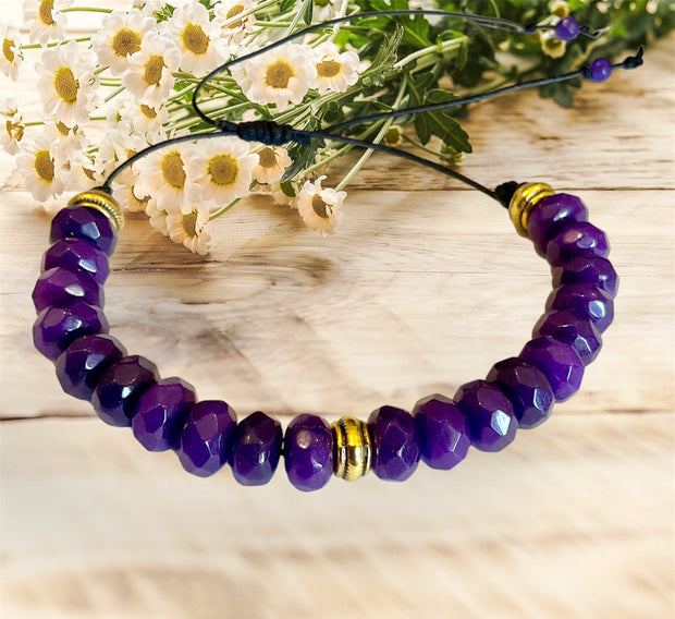 Amethyst Beaded Bracelet