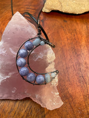 Celestite Moon Pendant - Connie’s Crystals 