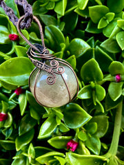 Rutilated Quartz Wire Wrapped Orb Pendant - Connie’s Crystals 