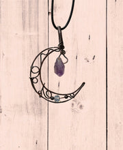 Amethyst Crescent Moon Pendant - Connie’s Crystals 