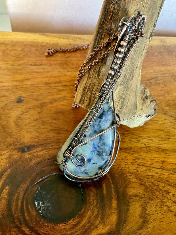 Sodalite Wire Wrapped Pendant - Connie’s Crystals 