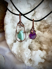 Tiger Eye, Larimar & Amethyst Pendants - Connie’s Crystals 