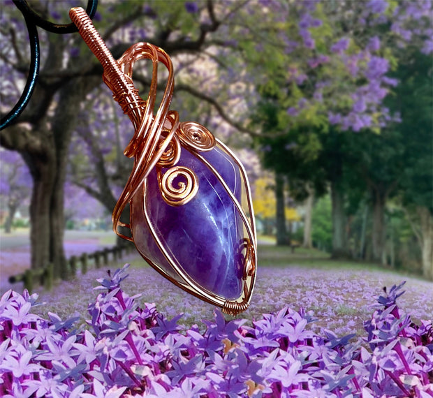 Amethyst Wire Wrapped Pendant