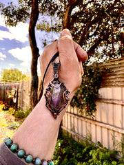 Pink Labradorite Wire Wrapped Pendant - Connie’s Crystals 