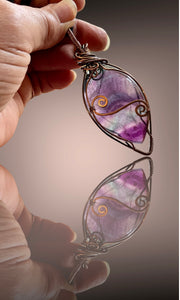 Rainbow Fluorite Wire Wrapped Pendant - Connie’s Crystals 